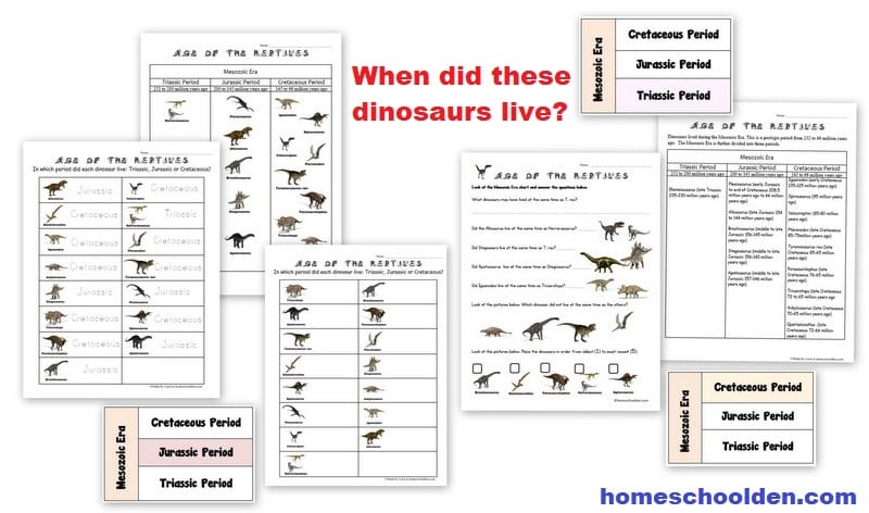 Dinosaur Unit - when did the dinosaurs live