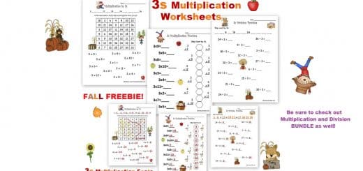 FREE 3s Multiplication and Division Worksheets