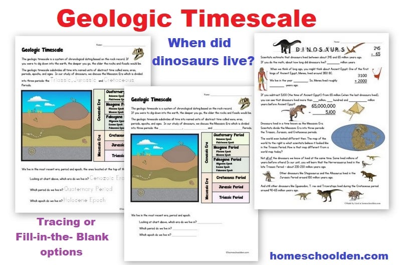 When did dinosaurs live - Geologic Timescale