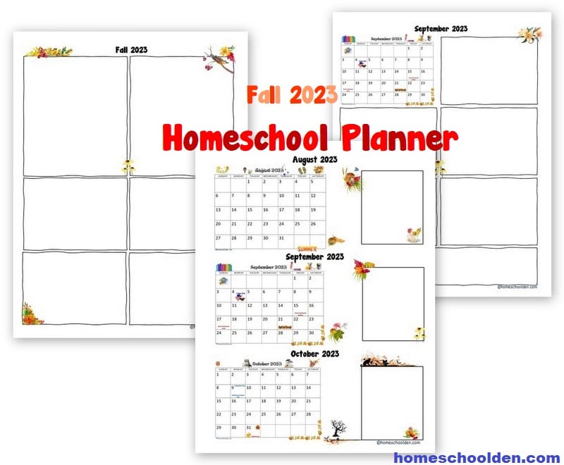 Fall 2023 Homeschool Planner