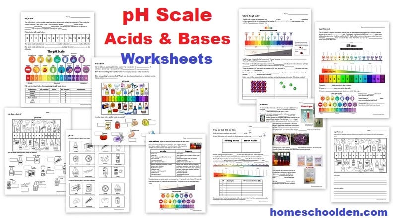 pH Worksheets - Acids and Bases