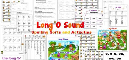 Long O Sound Spelling Word Sorts and Activities