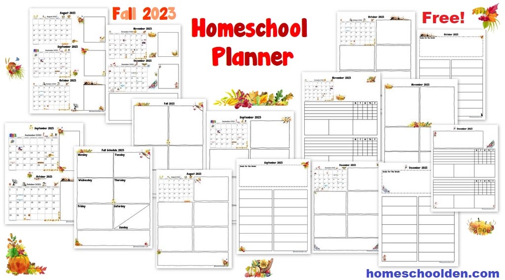 FREE Homeschool Planner Fall 2023