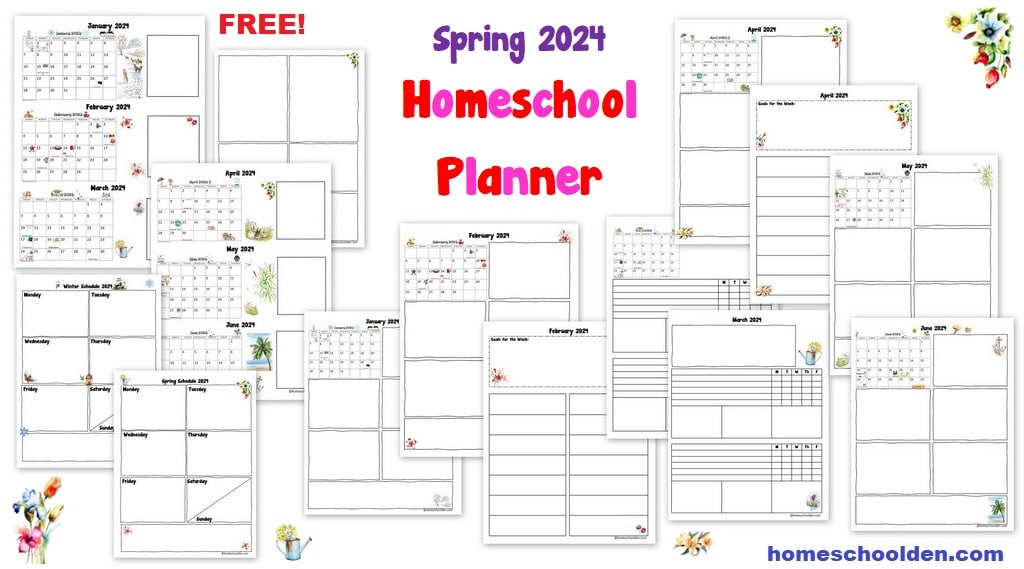 FREE Spring 2024 Homeschool Planner