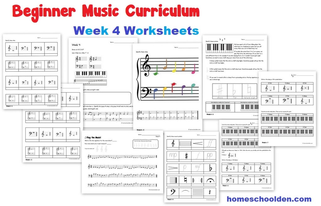 Beginner Music Curriculum - Week 4 Worksheets