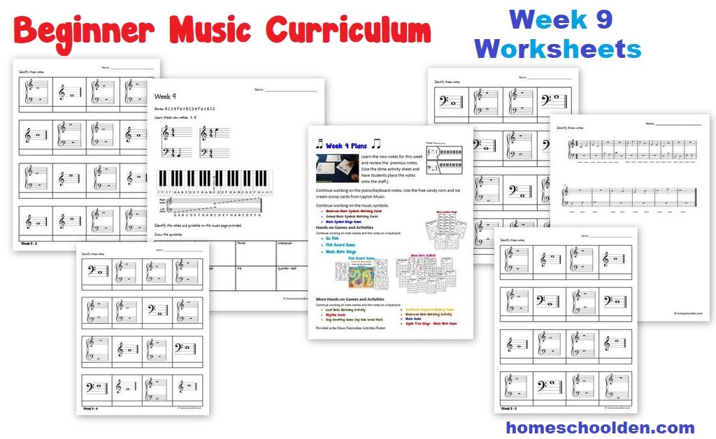 Beginner Music Curriculum Week 9 Worksheets