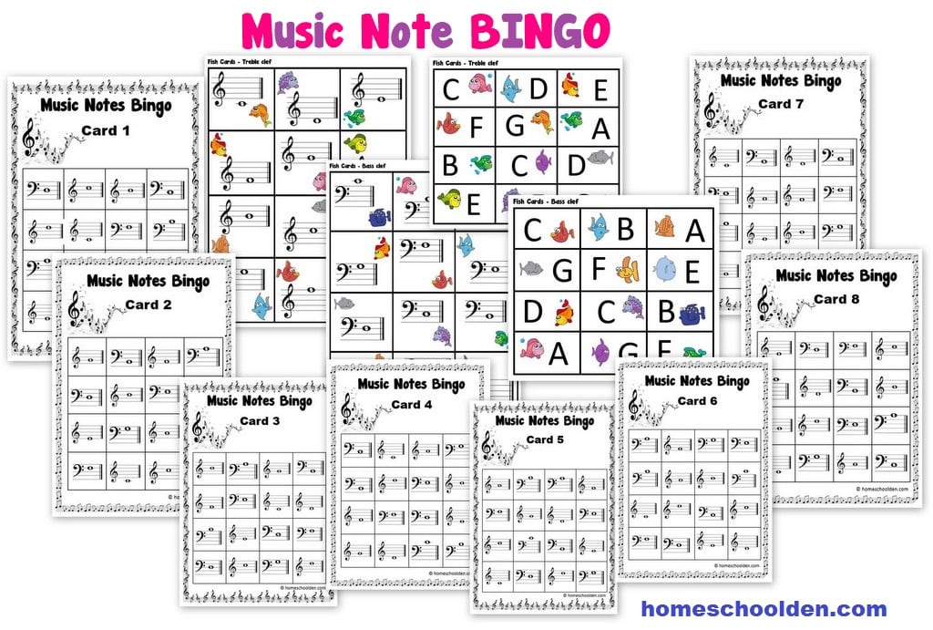 Music Note Bingo Game - Elementary Music Activity