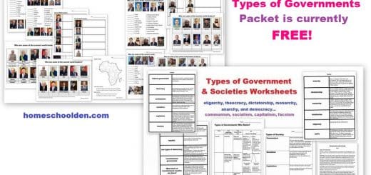 World Leaders Worksheets - Types of Governments and Societies