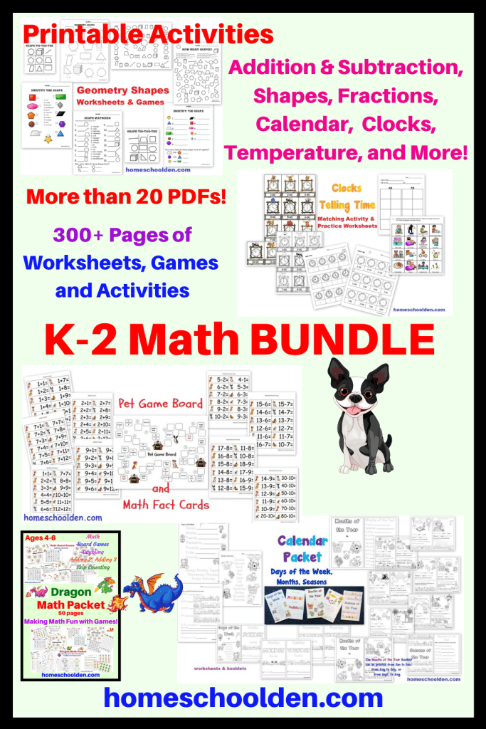 K-2 Math BUNDLE Addition-Subtraction-Math Facts-Calendar Work